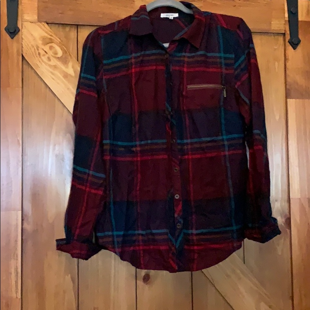 Plaid button down
